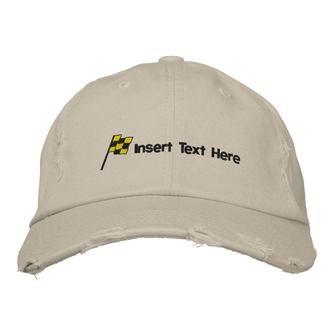 Brodée Indicateur de course personnalisé Casquette brodé (Devant)