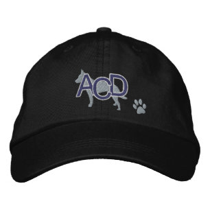 Brodée Initiales de chien de bétail australien Casquette