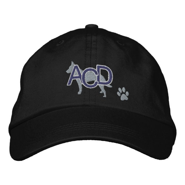 Brodée Initiales de chien de bétail australien Casquette  (Devant)