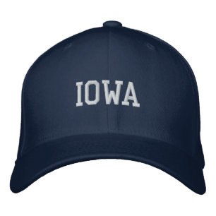 Brodée Iowa brodé Flexfit laine Casquette Navy