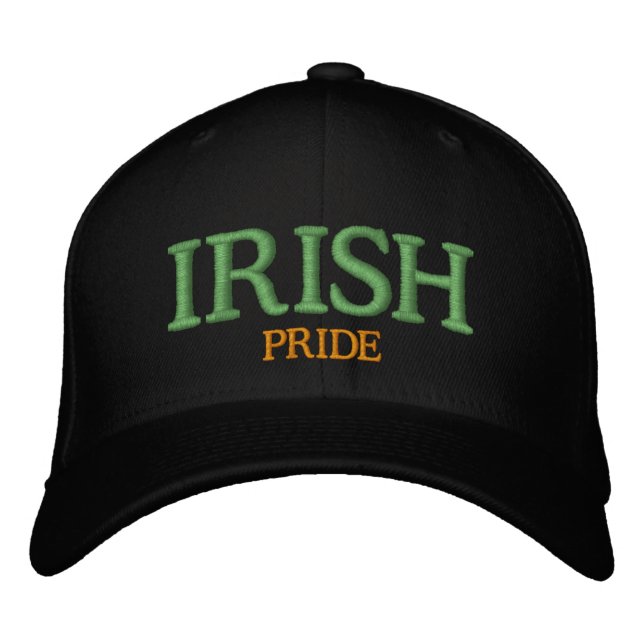 Brodée Irlandais Pride brodé Casquette 1b (Devant)