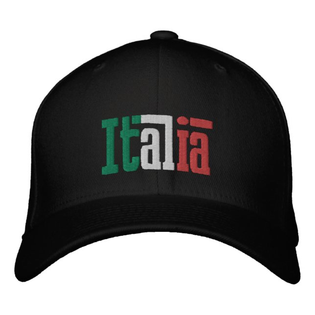 Brodée Italia Italia Italienne Casquette amoureux Italie  (Devant)