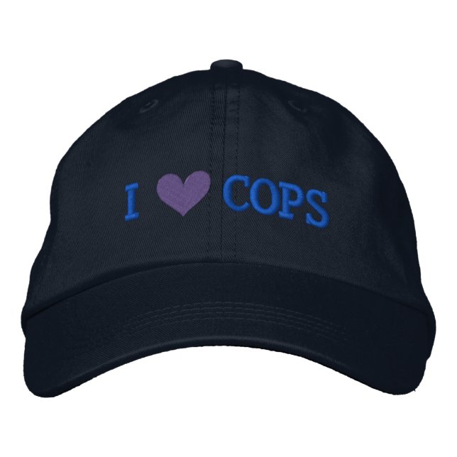 BRODÉE J'AIME LE CASQUETTE COPS (Devant)