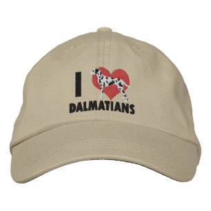 Brodée J'aime les Dalmatiens Casquette brodé