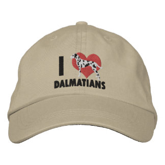 Brodée J'aime les Dalmatiens Casquette brodé