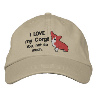 Brodée J'Aime Mon Casquette Brodé Corgi