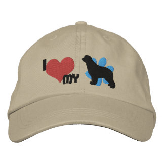Brodée J'aime mon Casquette brodé de Terre-Neuve