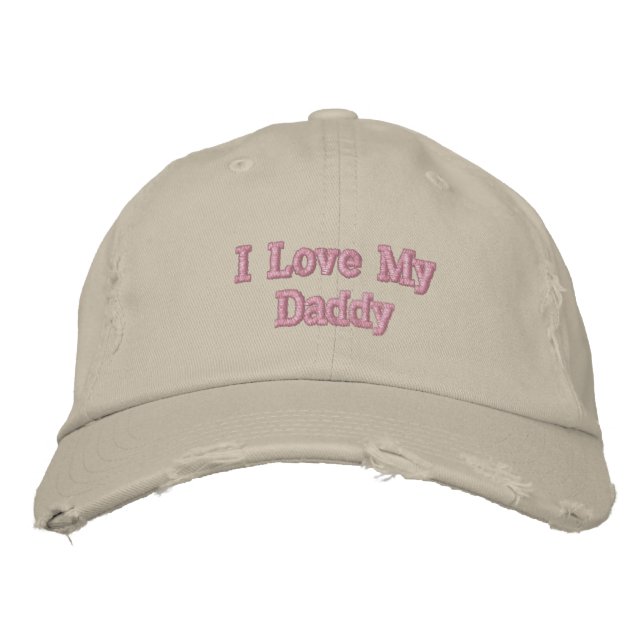 Brodée J'aime mon père casquette (Devant)