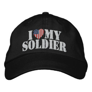 Brodée J'aime mon soldat Casquette brodé
