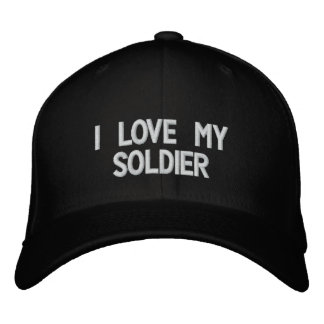 Brodée "J'aime mon soldat" Casquette brodé
