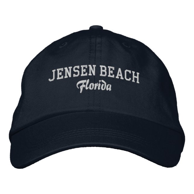 Brodée Jensen Beach Floride Casquette de baseball brodé (Devant)
