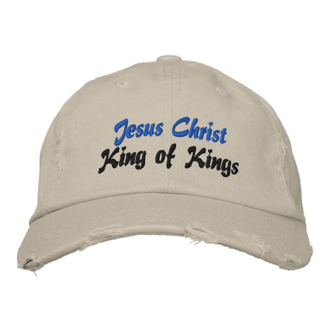 Brodée Jésus Christ Roi des Rois Casquette (Devant)