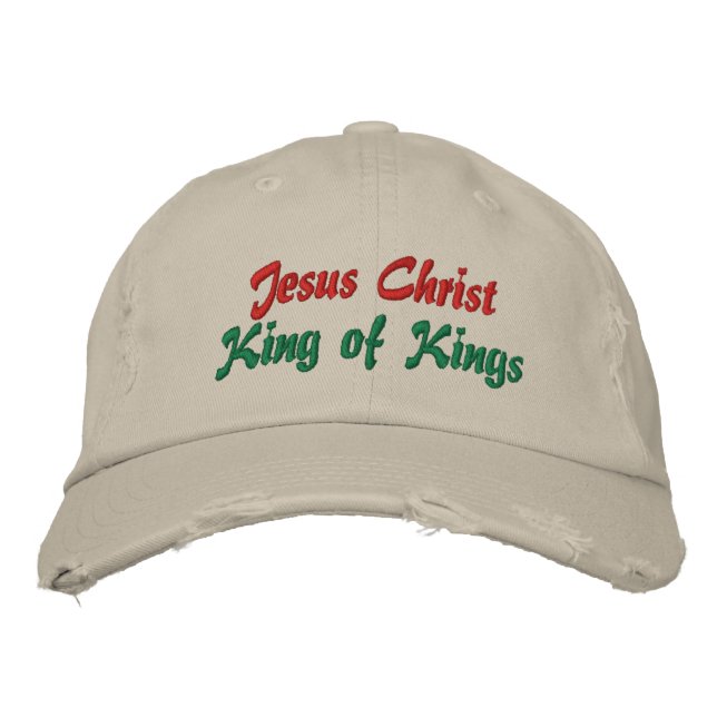 Brodée Jésus Christ Roi des Rois Mesdames Casquette de No (Devant)