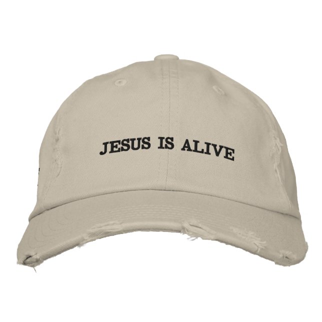 Brodée Jésus est Casquette vivant (Devant)