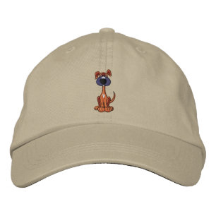 Brodée Jote Brown Chien Chien Brodé Casquette