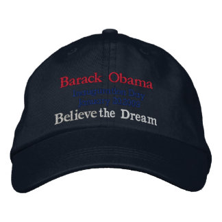 Brodée Jour de l'investiture d'Obama 2009_ Casquette brod