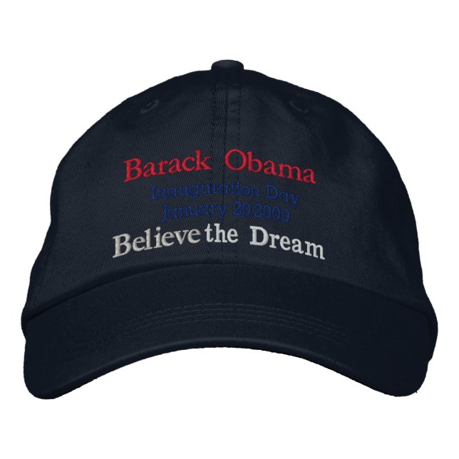 Brodée Jour de l'investiture d'Obama 2009_ Casquette brod (Devant)