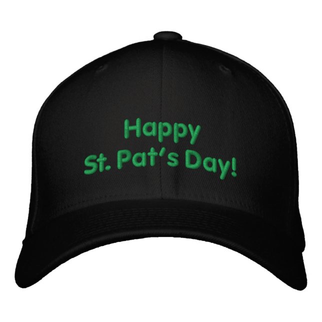 Brodée Joyeux Casquette brodé de St. Pat's Day Green (Devant)