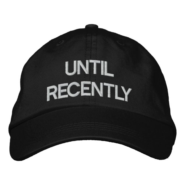Brodée Jusqu'à récemment ajustable Casquette noir (Devant)