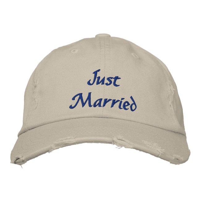 Brodée Juste un Casquette marié (Devant)