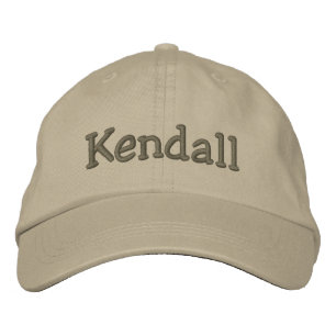 Brodée Kendall Nom Casquette de baseball brodé Khaki