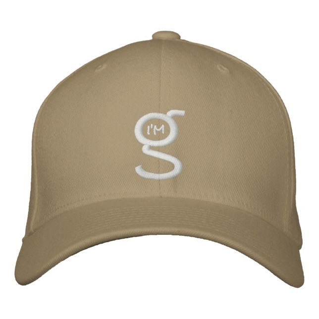 Brodée Khaki Flex Fit Casquette w White I'm G Logo (Devant)