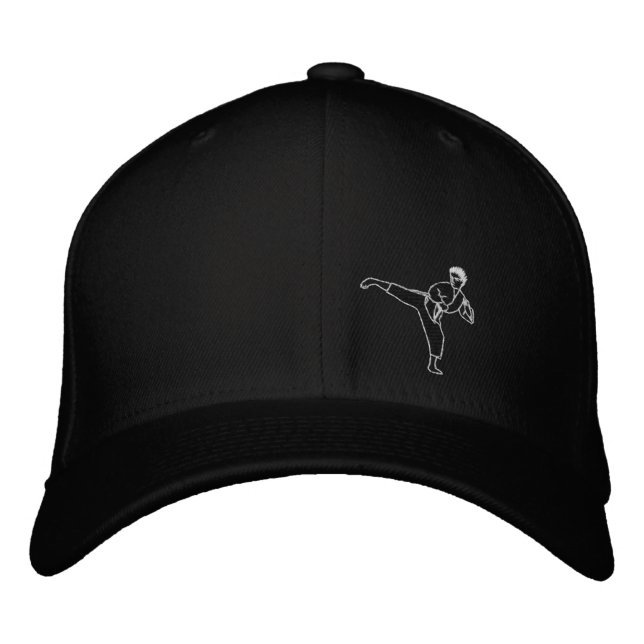 Brodée Kick Kung Fu Karate Casquette MIXED MARTIAL ART de (Devant)