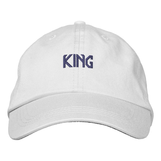 Brodée KING Expression Beau Cool Super Beau Casquette Bla (Devant)