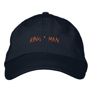 Brodée KING MAN Texte imprimé Casquette réglable de base 