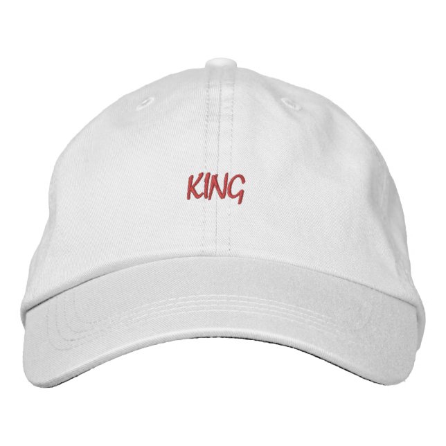 Brodée KING Text Personnalisé casquette Personnalisé Styl (Devant)