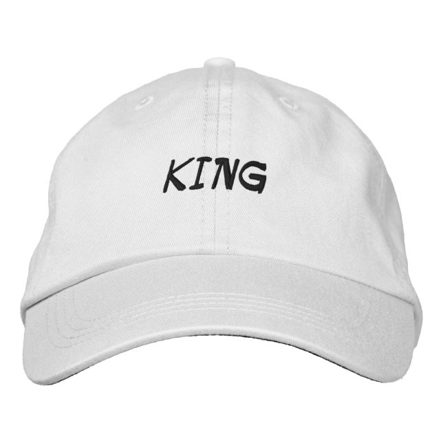 Brodée KING Texte imprimé Nom Casquette Casquette brodé (Devant)
