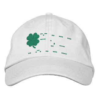 Brodée Kiss Me Je suis Casquette du code Morse irlandais