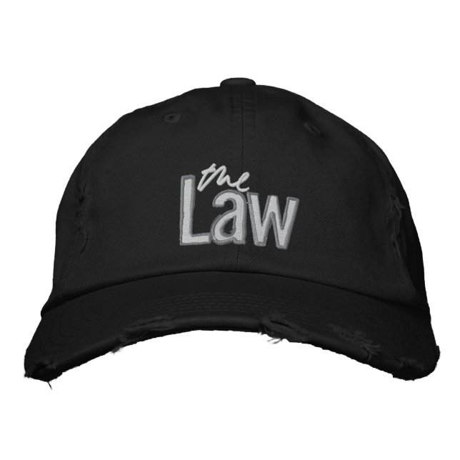 Brodée La Loi - Casquette brodé - Noir (Devant)
