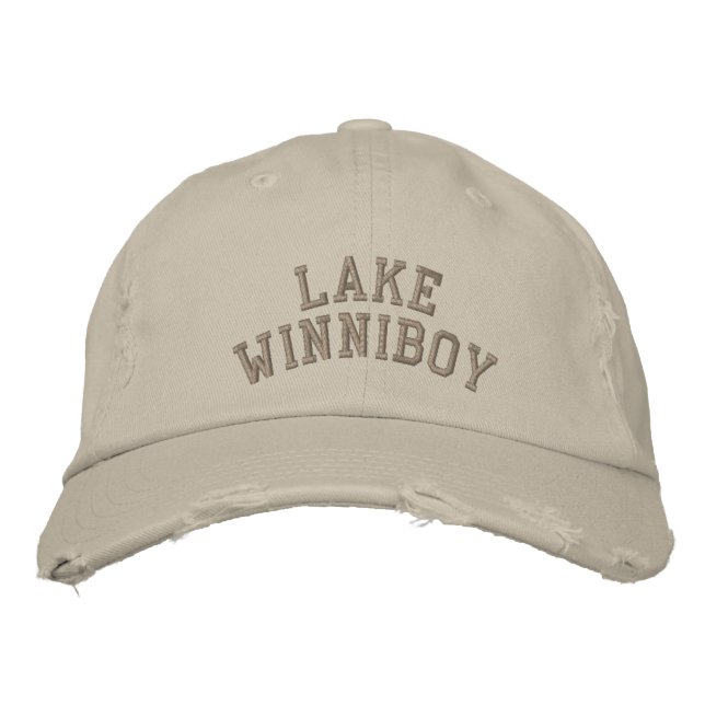 Brodée Lac Winnipesaukee : LAC WINNIBOY Casquette personn (Devant)