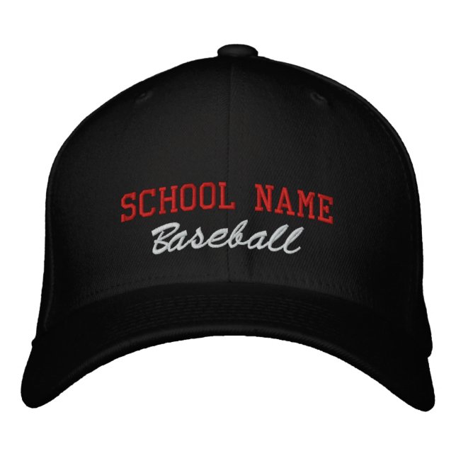 Brodée Le baseball de l'esprit scolaire - Casquette brodé (Devant)