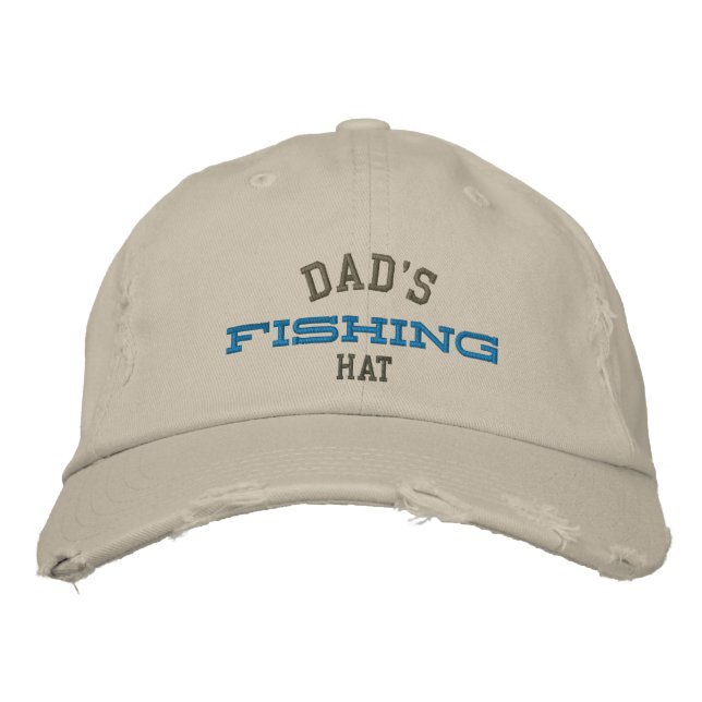 Brodée Le Casquette de la Broderie de pêche chanceuse de  (Devant)