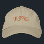 Brodée Le Casquette gras et régal Le super Casquette de c<br><div class="desc">Pourcentage de tous les jours : Portez votre couronne avec fierté dans ce casquette en coton kaki,  avec "King" brodé sur le devant. La sangle réglable assure un ajustement confortable et douillet.</div>