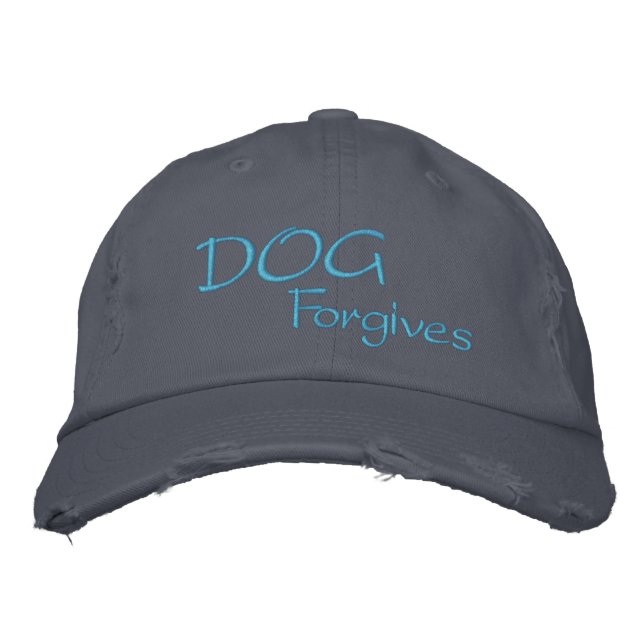 Brodée Le chien pardonne un Casquette détruit (Devant)