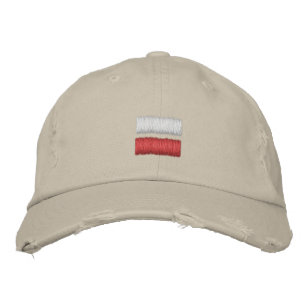 Brodée Le drapeau polonais Casquette de baseball brodé
