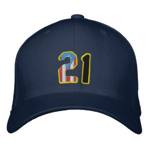 Brodée Le grand Casquette de baseball numéro 21 brodé