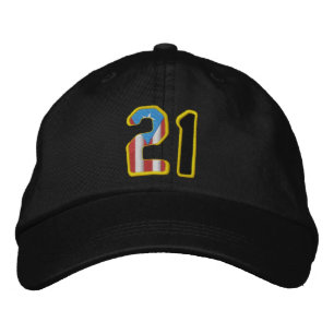 Brodée Le grand Casquette de baseball numéro 21 brodé