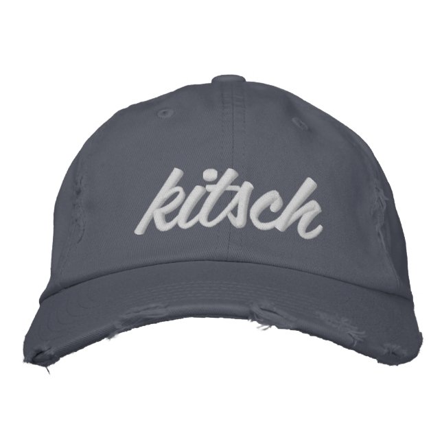 Brodée Le Kitsch Bitsch© : Casquette brodé kitsch (Devant)