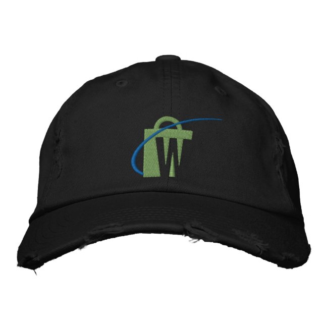 Brodée Le plus grand Casquette noir brodé au monde (Devant)