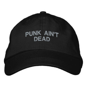 Brodée Le punk n'est pas mort : Casquette réglable (noir