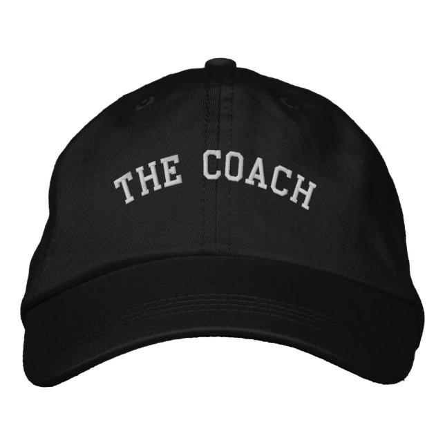 Brodée L'entraîneur Casquette simple brodé réglable noir (Devant)