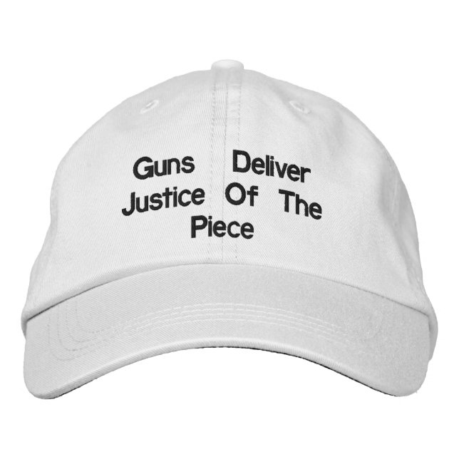 Brodée Les armes à feu donnent justice Casquette ajustabl (Devant)