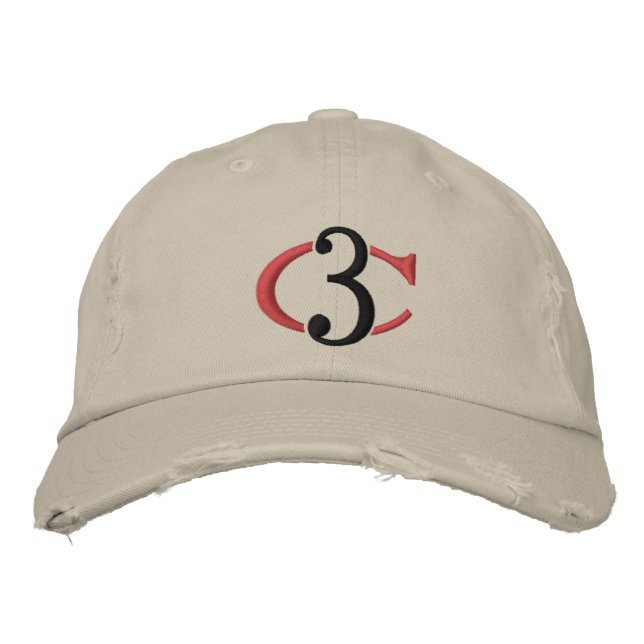 Brodée Logo C3 - Chino détendu Casquette réglable (Devant)