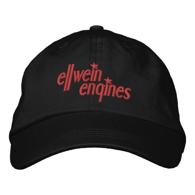 Brodée Logo rouge Ellwein Moteurs Casquette de balle (Devant)