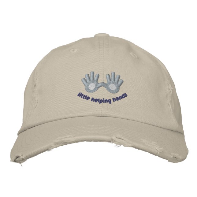 Brodée Logo Smile Distressed Chino Twill Casquette (Devant)