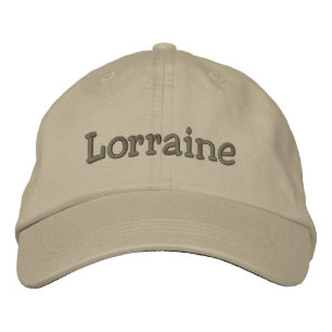 Brodée Lorraine Nom Casquette de baseball brodé Khaki